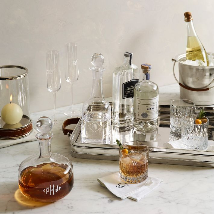 Classic Etched Rocks Glasses, Set of 4 | Mark and Graham