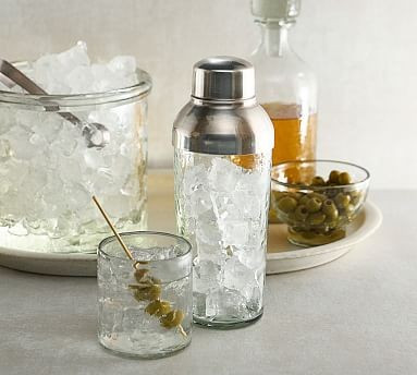 Handmade Hammered Glass Cocktail Shaker | Pottery Barn (US)