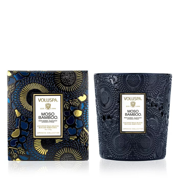 Moso Bamboo Embossed Glass Classic Candle | Bloomingdale's (US)