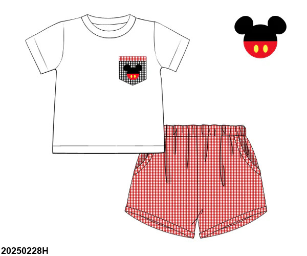 Magical Moments Collection: Gingham Mouse Shorts Set | Tutti Frutti Kids Co