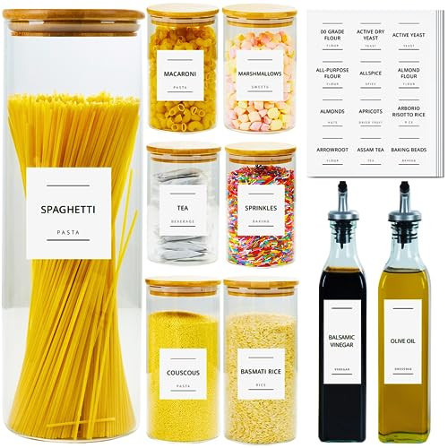 432 Pantry Labels - UK Based Ingredients - Waterproof Pantry Labels Jars - Kitchen Labels Containers - Perfect Pantry Kitchen Jar Labels- Storage & Organisation Jar Labels | Amazon (UK)