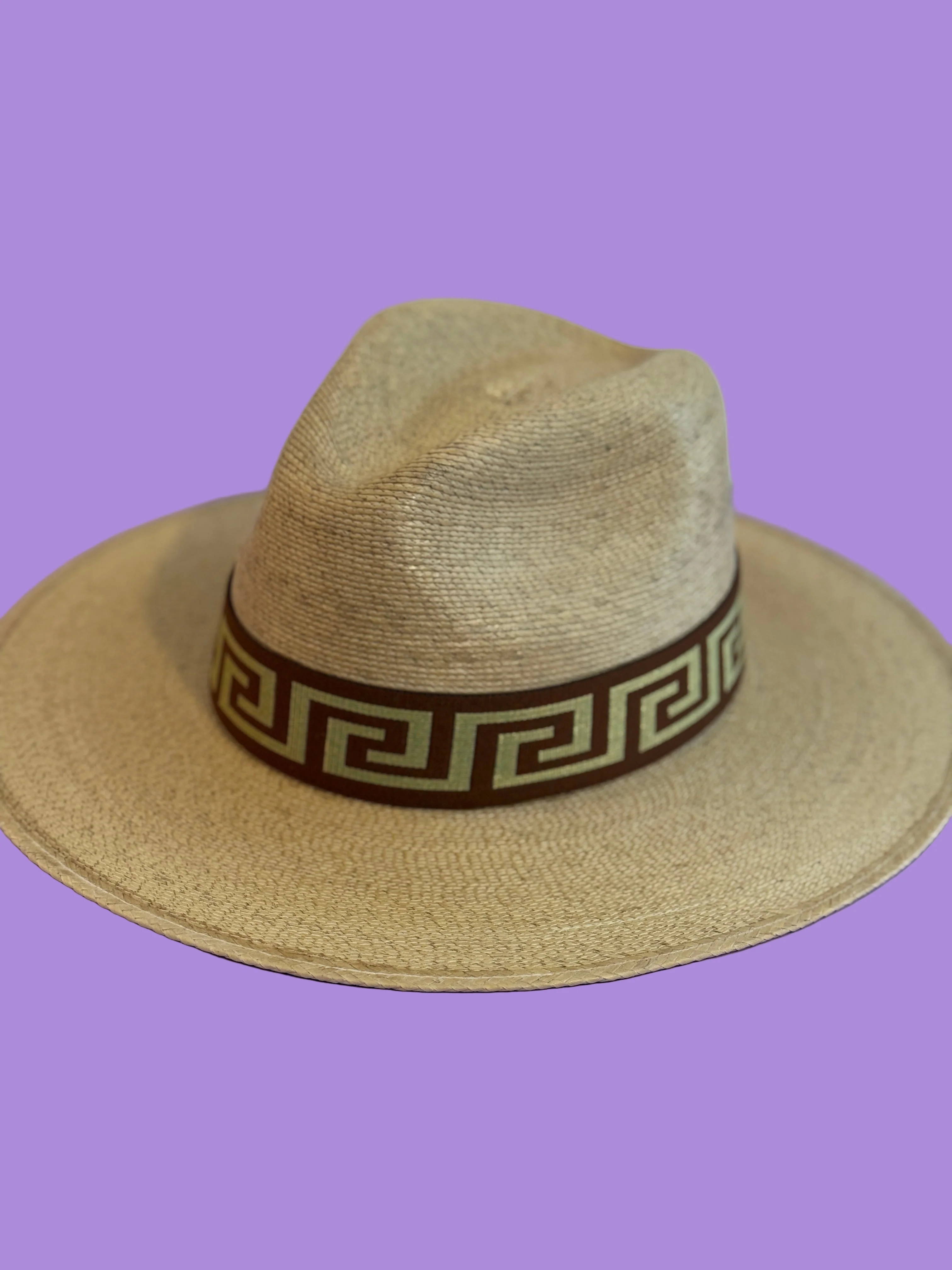 1.5” Brown & Gold Greek Key | Bandette Bands