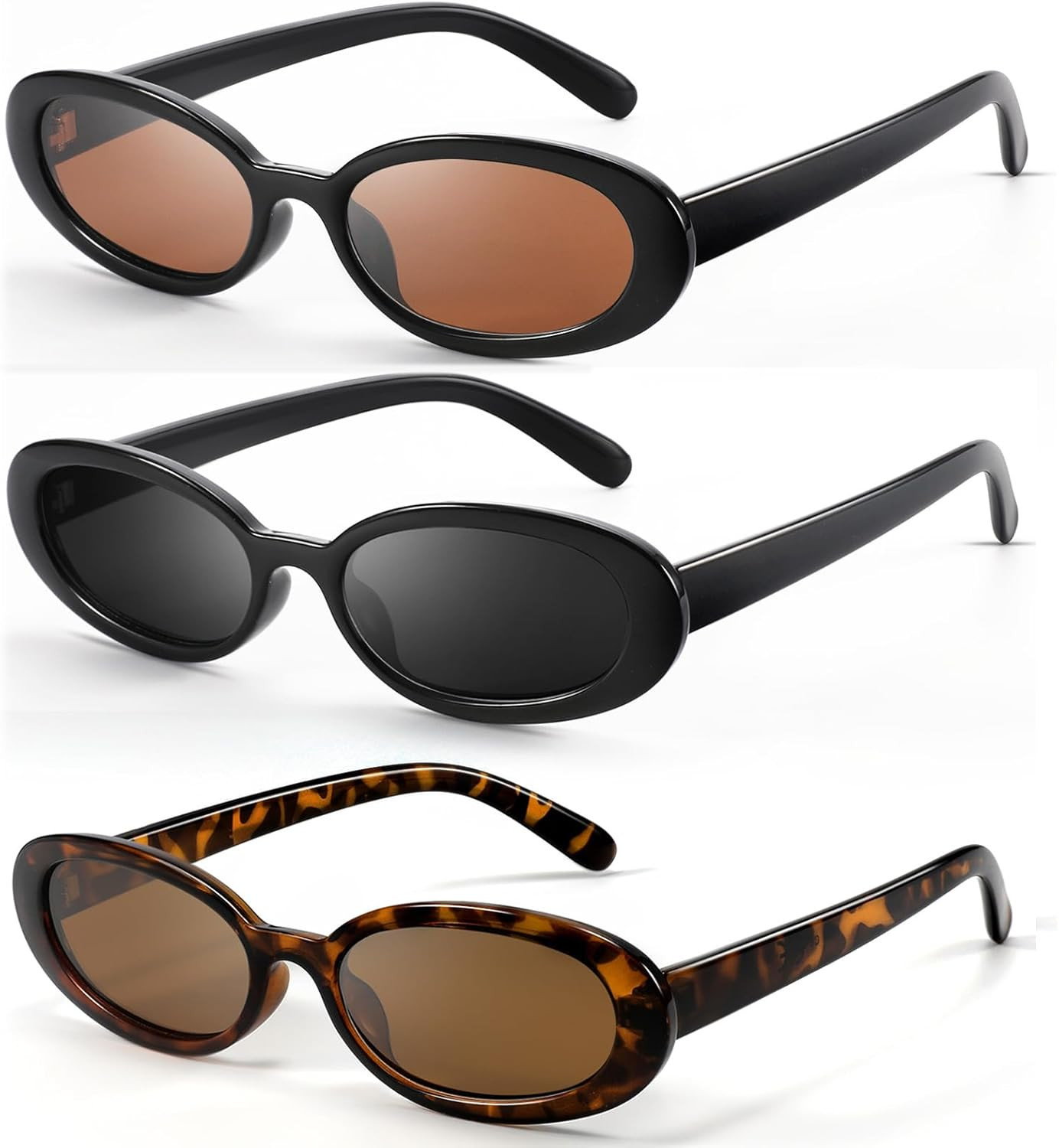 DANAMY Sunglasses Womens Retro Oval Sunglasses for Women Men Fashion Small Oval Sun Glasses 90s V... | Amazon (US)