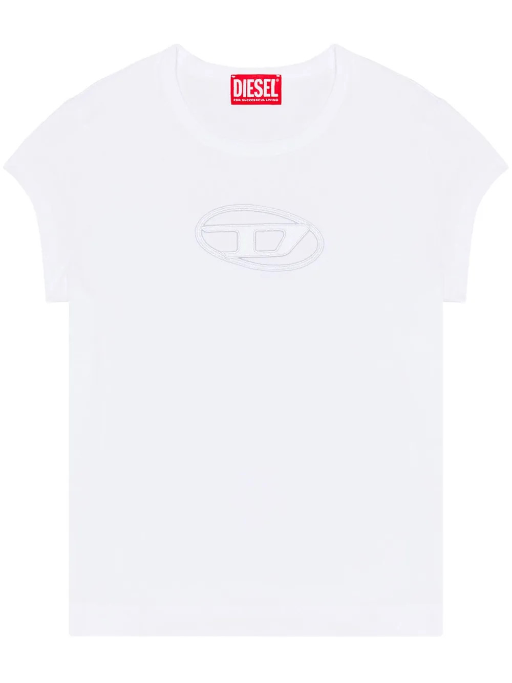 Diesel T-Angie cut-out Logo T-shirt | White | FARFETCH | Farfetch Global