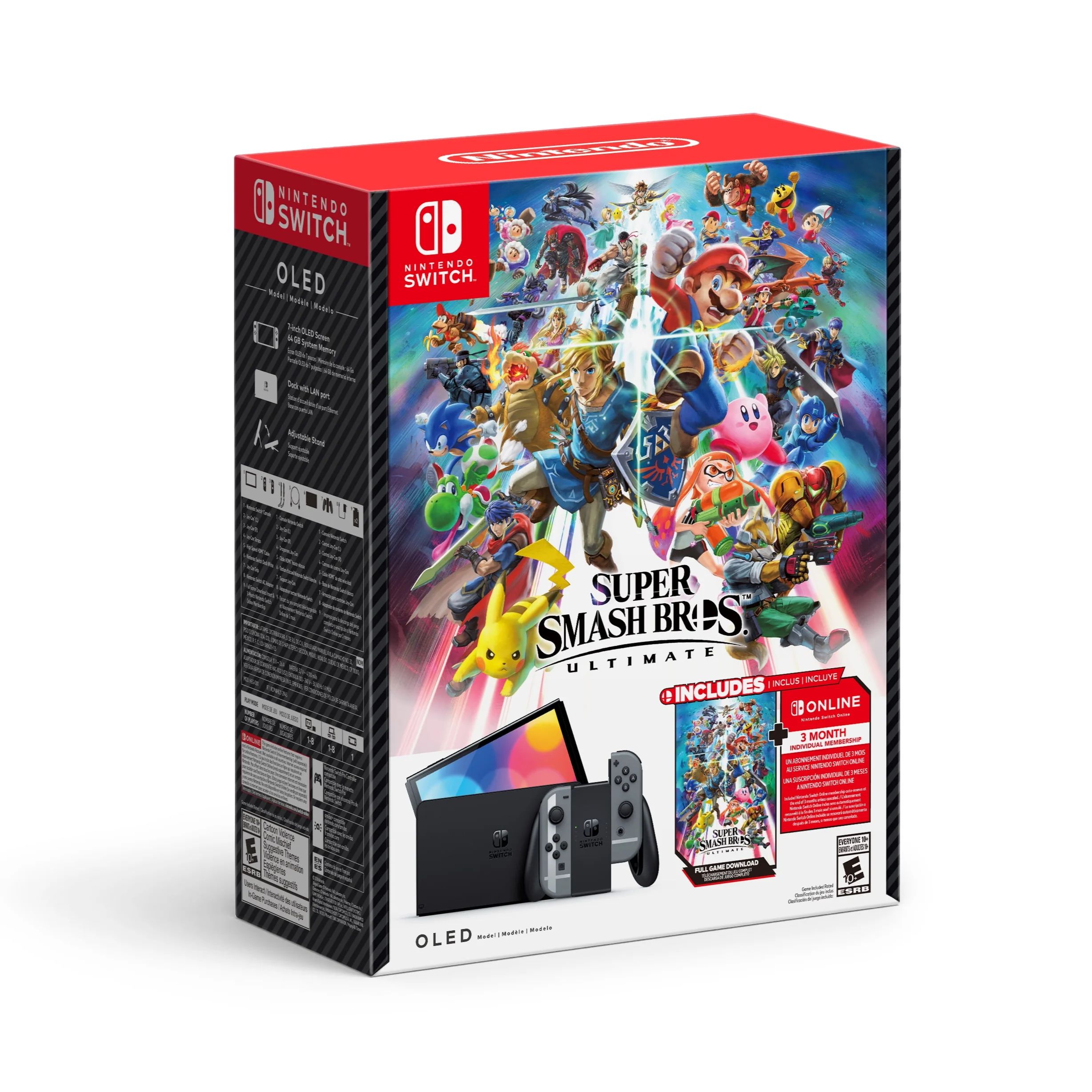 Nintendo Switch™ - OLED Model: Super Smash Bros. Ultimate Bundle (Full Game Download + 3 Mo. Ni... | Walmart (US)