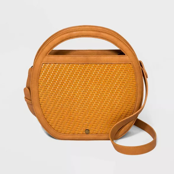 Woven Circle Cut Out Crossbody Bag - Universal Thread™ Cognac | Target