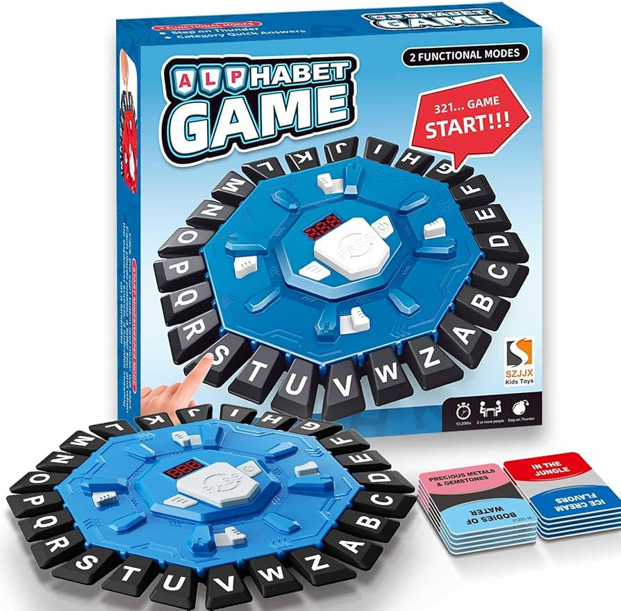 Word Game Family Board Games for Kids & Adults with 2 Modes,220 Topic Categories 24 Letters Press... | Amazon (UK)