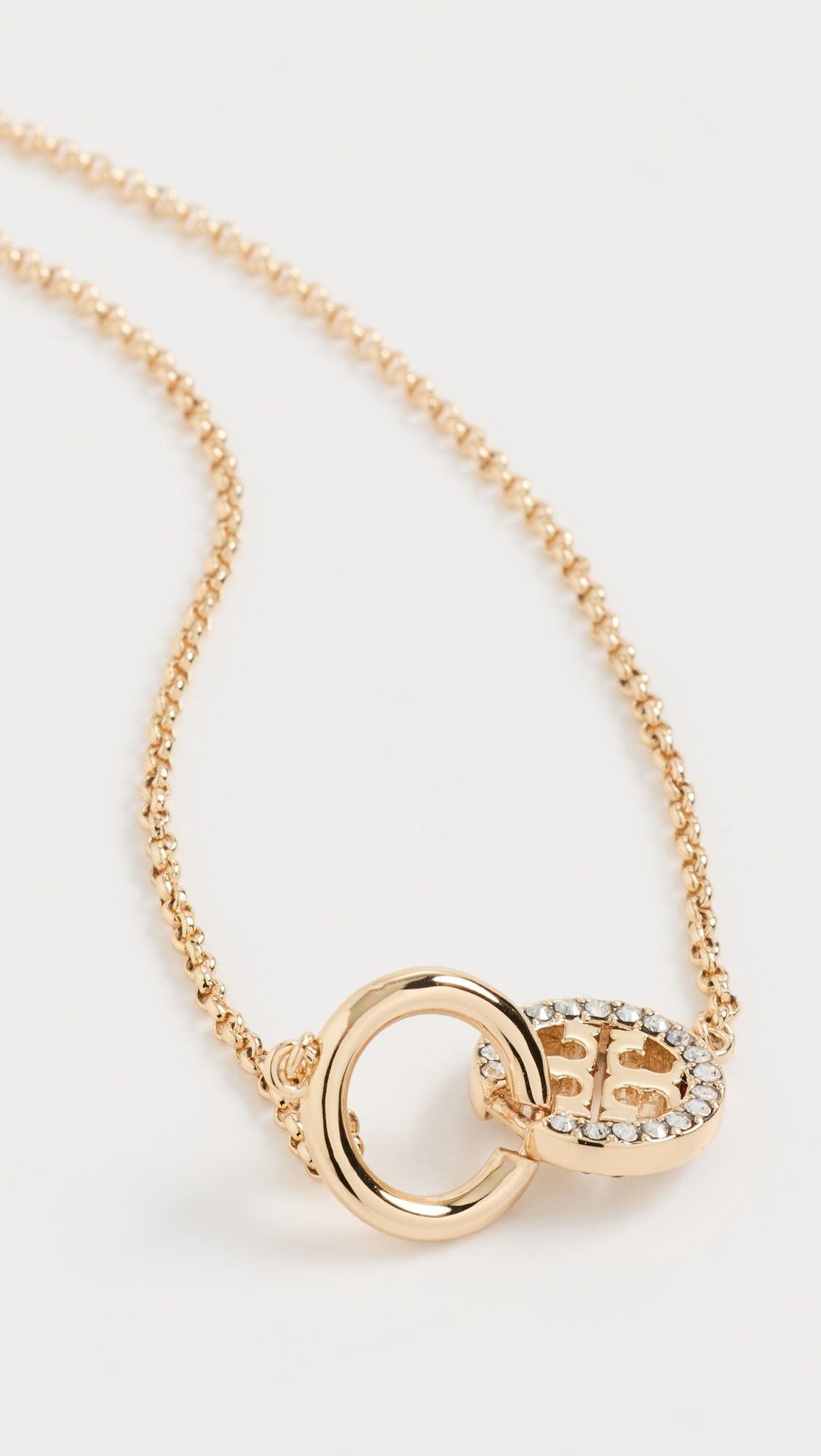 Icon Pavé Interlocking Pendant Necklace | Shopbop