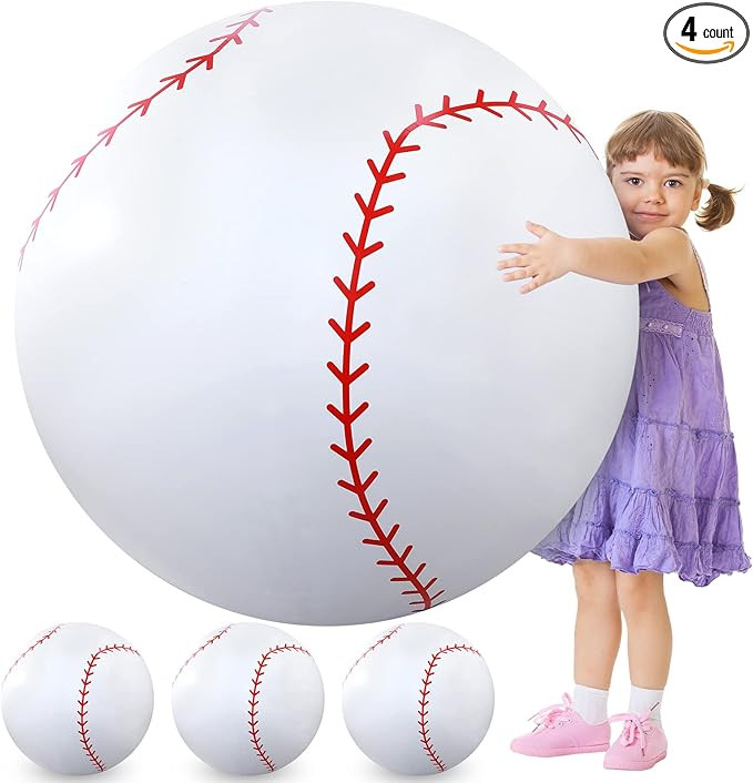 27 Inch Giant Inflatable Baseball Large Baseball Inflatable Sports Balls Giant Beach Balls Beach ... | Amazon (US)