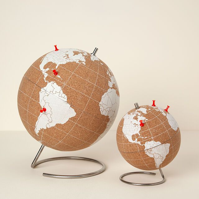 World Traveler's Cork Globe | UncommonGoods