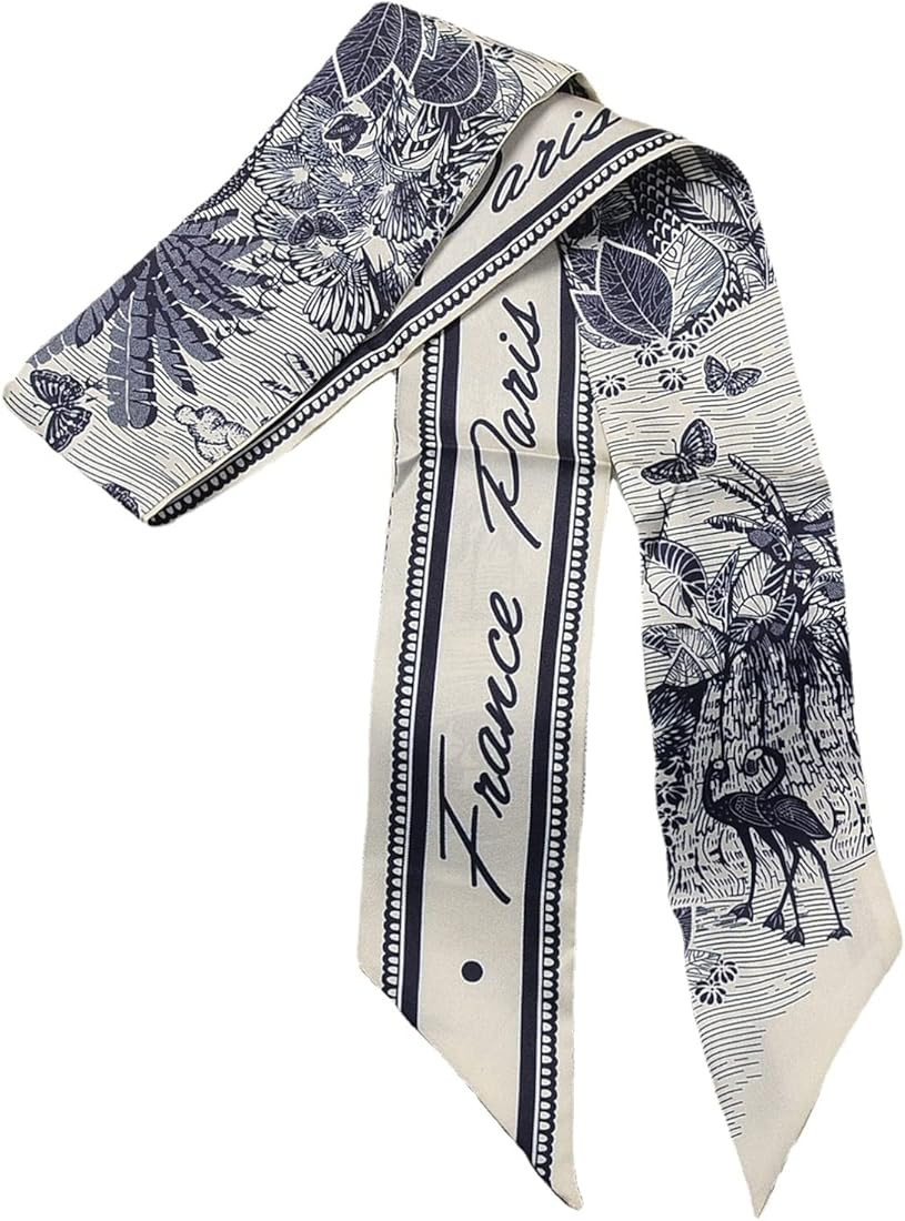 NCDUANSAN Mulberry Silk Scarf Handle Decoration 100% Silk Scarf Versatile Women's Mockingbird Sil... | Amazon (US)