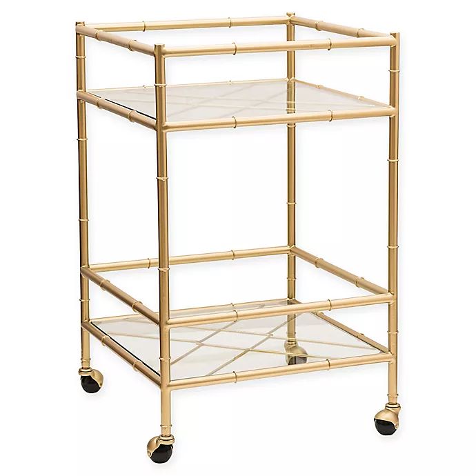 One Kings Lane™ Open House Huntley Bar Cart in Aged Gold | Bed Bath & Beyond