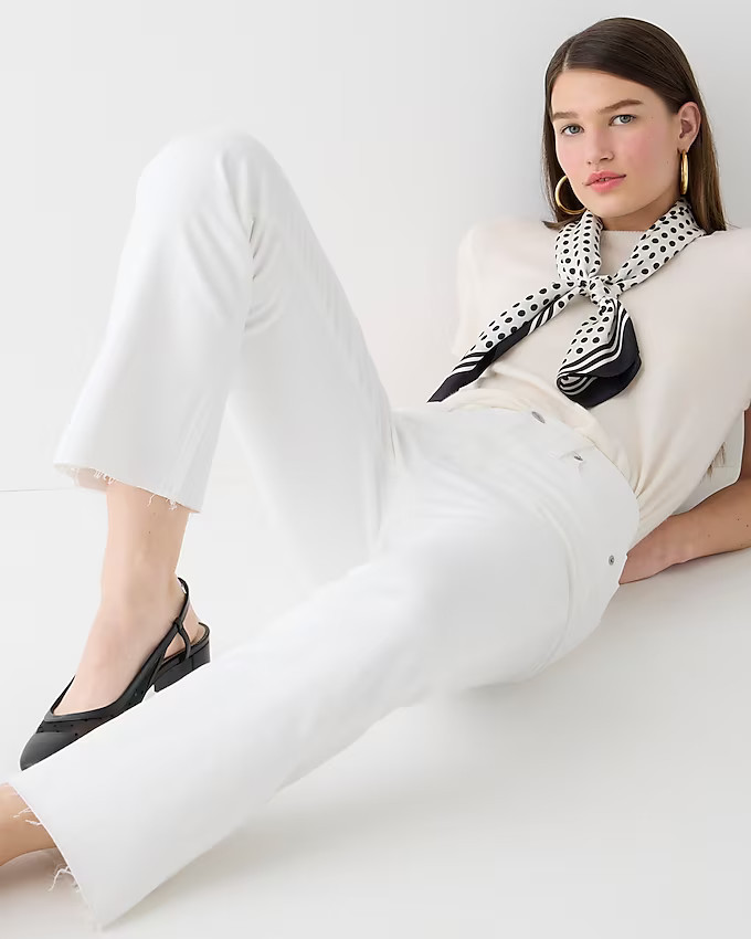 9" demi-boot crop jean in white wash | J. Crew US