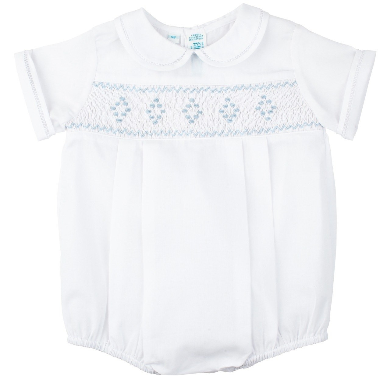 Smocked Embroidered Diamond Creeper | Feltman Brothers