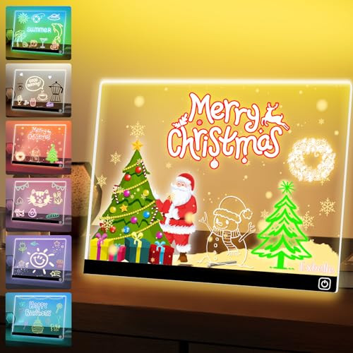 16“ LED Drawing Message Note Board 7 Colors Light Acrylic Dry Erase Lumiboard with Colors 2 Mod... | Amazon (US)