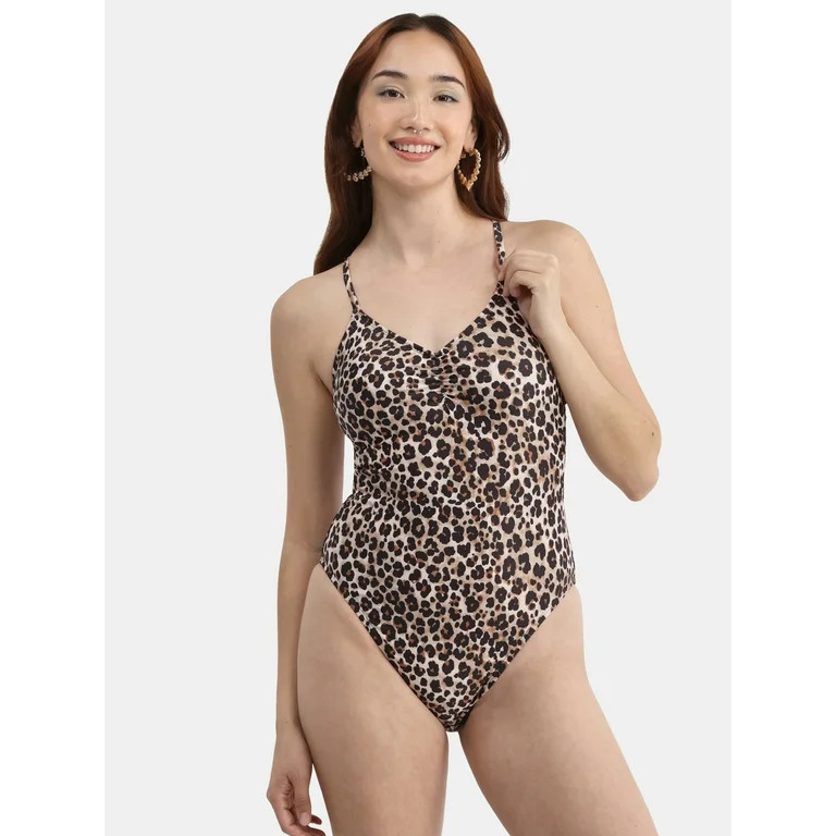 No Boundaries Cheetah Print One Piece Swimsuit, Women's | Walmart (US)