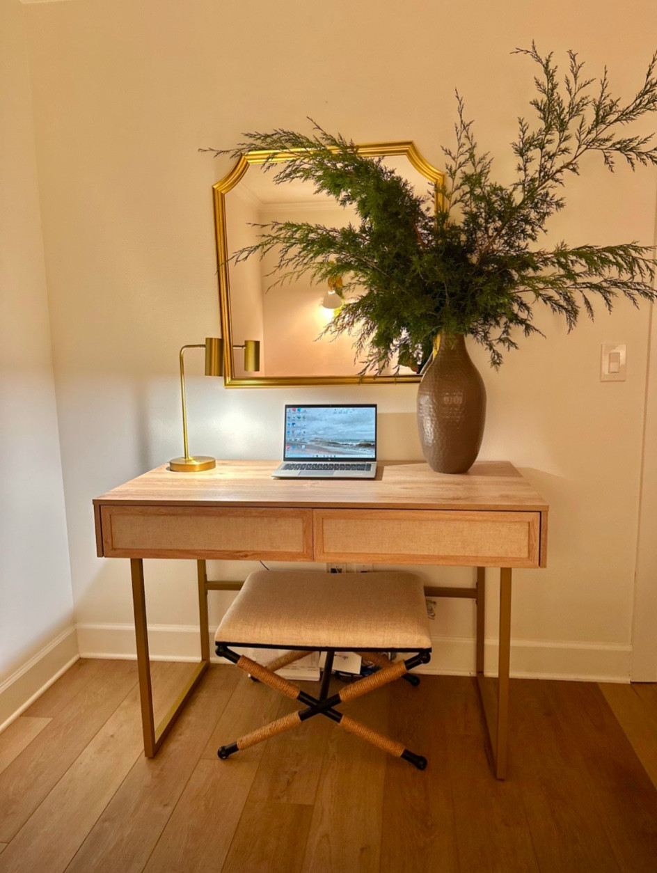 Small office desk coastal modern decor mirror desk lamp 