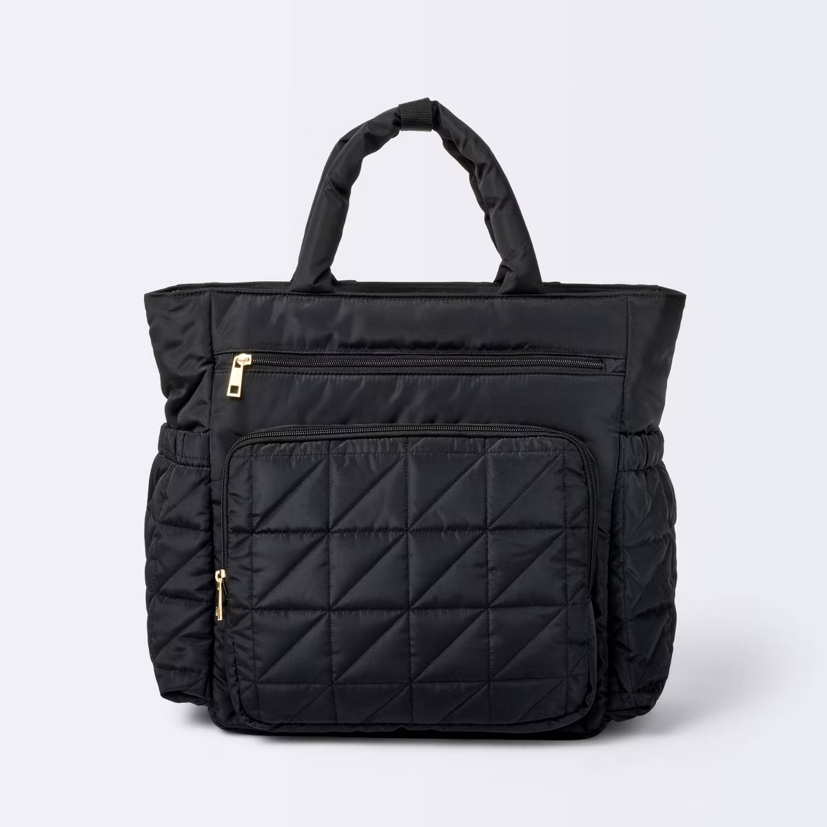 Quilted Diaper Backpack Tote - Black - Cloud Island™ | Target