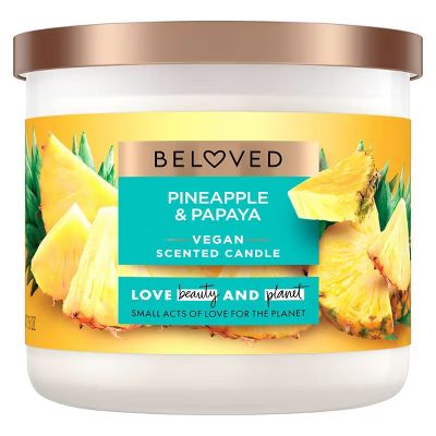 Beloved Pineapple and Papaya Vegan Scented Candle - 15oz | Target