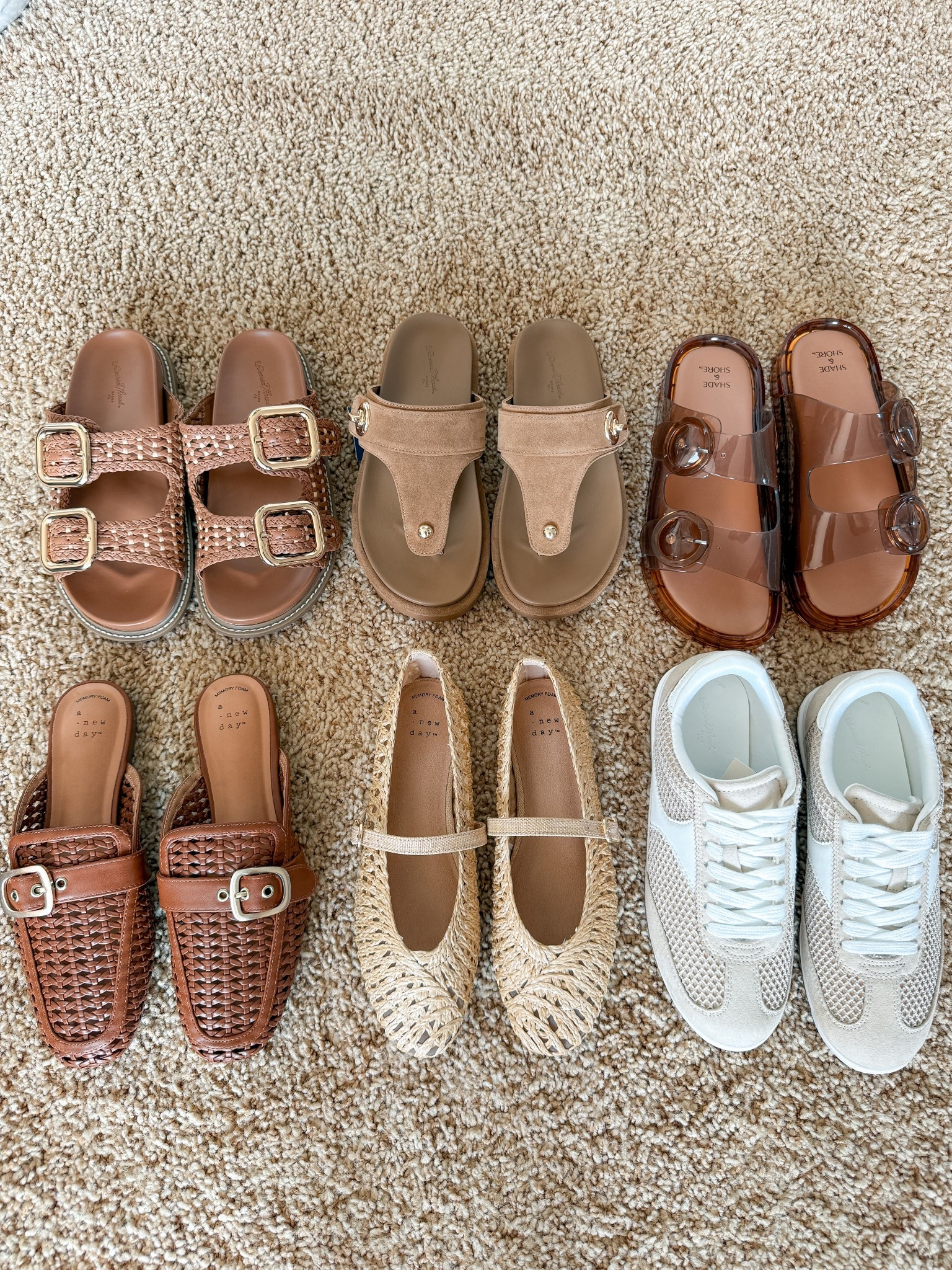 Target Spring & summer shoes! 
These are so cute and the quality is amazing on all if these! 
I typically wear a 7 or 7.5 and here is what I got in these…
Jelly slides 7
Raffia Mary Jane’s 7
Sneakers 7
Thong slides 6 1/2
Woven mules 7
Woven double strap slides 7

#ltkshoes 

#LTKSeasonal #LTKOver40