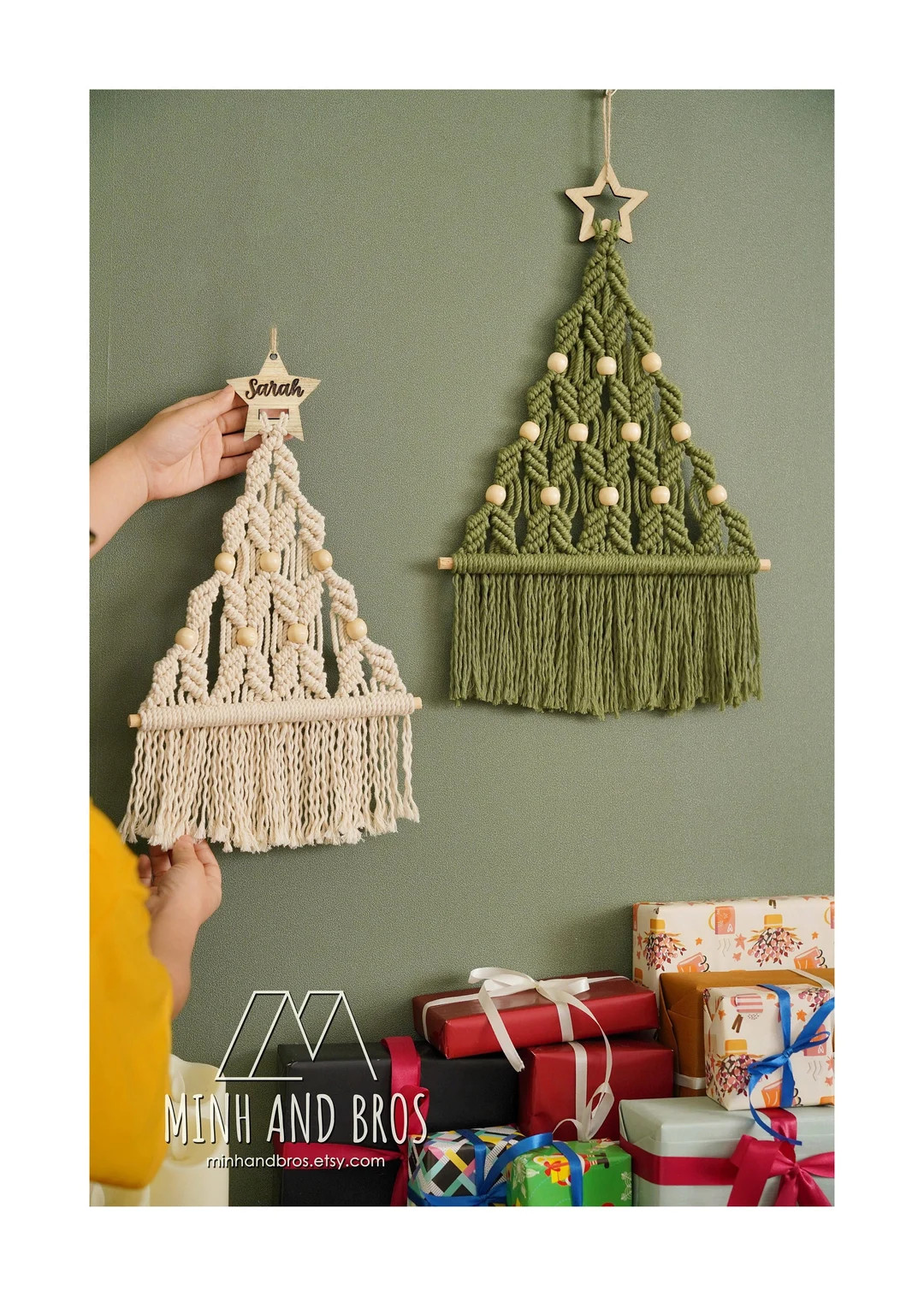 Macrame Christmas Tree Boho Christmas Decor Modern Christmas - Etsy | Etsy (US)