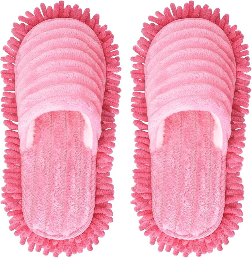 Unisex Microfiber Slippers Floor Cleaning Mop Men and Women House Dusting Slippers Floor Dust Dir... | Amazon (US)