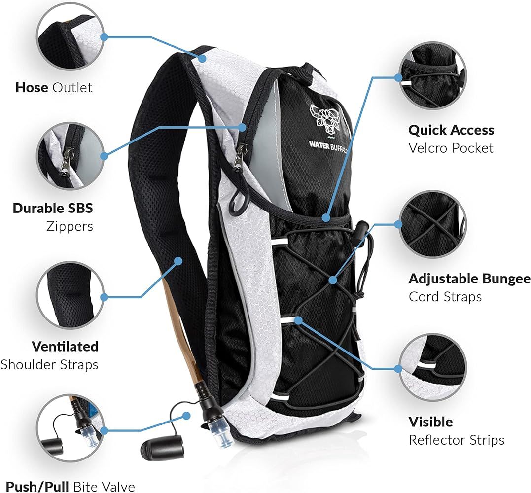 Water Buffalo Hydration Pack Backpack - Water Backpack - 2L Water Bladder | Amazon (US)