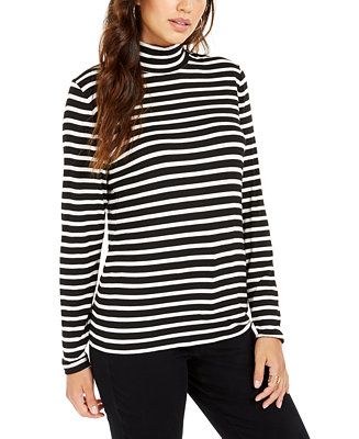 Striped Turtleneck Top, Created for Macy's | Macys (US)