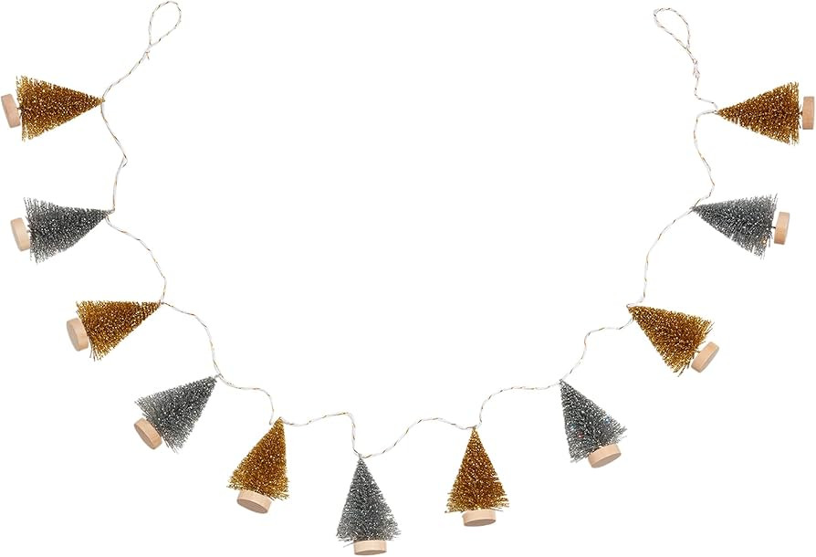 Mud Pie Glittered Bottlebrush Garland; 3" x 60" | Amazon (US)