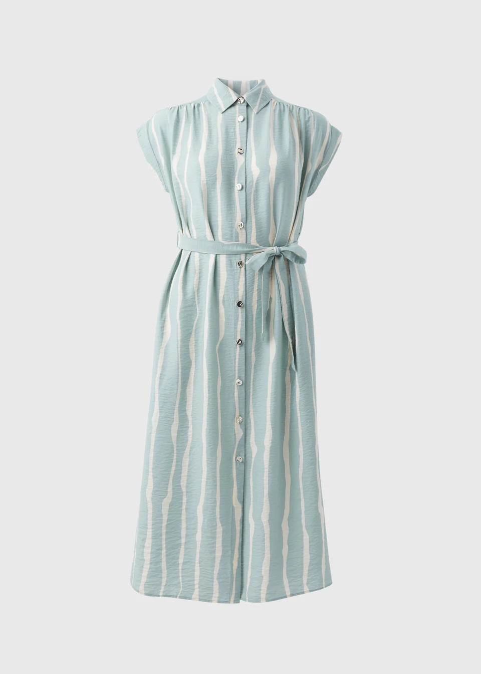 Et Vous Sage Stripe Midi Shirt Dress | Matalan (UK)