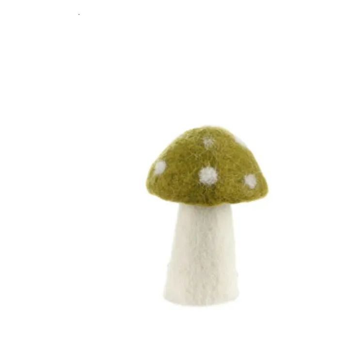 Dotty Felt Decorative Mushroom | Anise green | Smallable