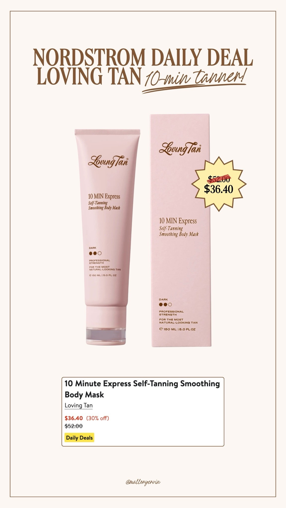 This is hands down the best beauty I’ve used in a decade. The MOST natural gorgeous tan and you can wash it off in 10 minutes. Anddddd it doubles as a mask that will change your skin. I can't describe how amazing it is. My mind is blown at the deal on it at Nordstrom today! Stock up!!!!!

#LTKSaleAlert #LTKBeauty #LTKmomlife