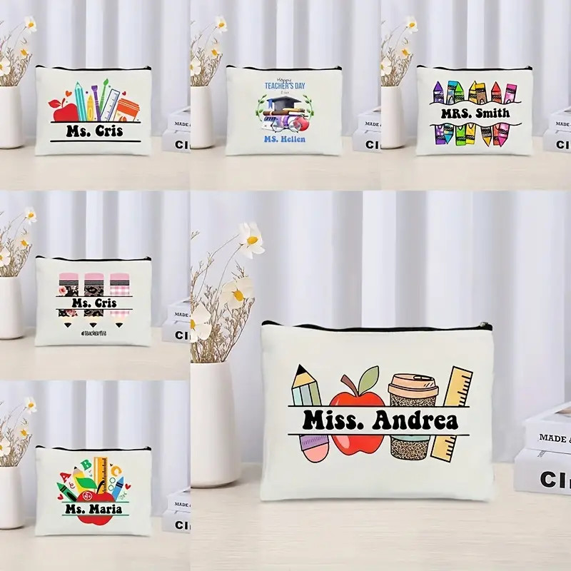 Custom Name Thank Teacher Personalized Gift Make Bag Ladies - Temu | Temu Affiliate Program