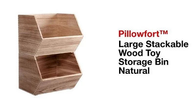 Stackable Wood Storage Bin Natural - Pillowfort™ | Target