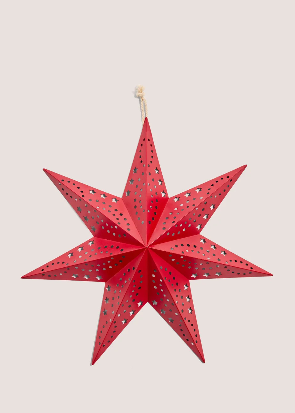 Red Hanging Star (20cm x 40cm x 40cm) | Matalan (UK)