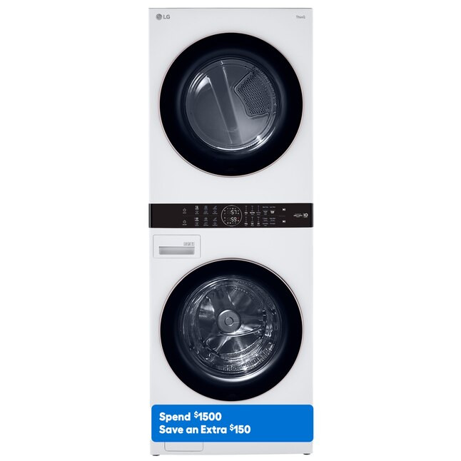 LG WashTower Electric Stacked Laundry Center with 4.5-cu ft Washer and 7.4-cu ft Dryer (ENERGY ST... | Lowe's