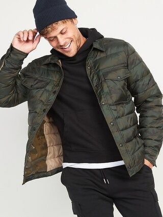 Water-Resistant Quilted Camo Shacket for Men | Old Navy (CA)