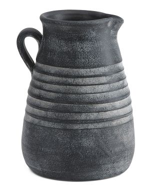 Made In Portugal 10in Decorative Grooved Pitcher | TJ Maxx