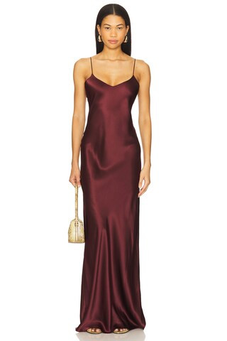 NILI LOTAN Cami Gown in Claret from Revolve.com | Revolve Clothing (Global)