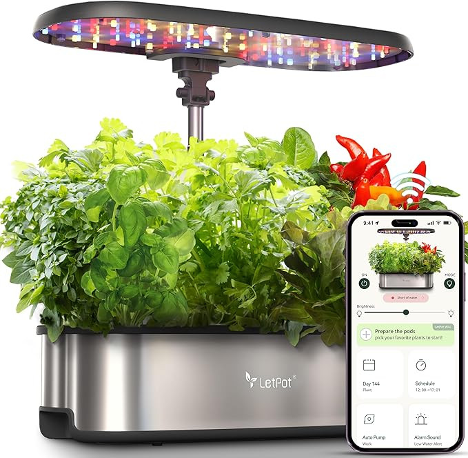 LetPot LPH-SE Hydroponics Growing System, 12 Pods Smart Herb Garden Kit Indoor, Indoor Garden, AP... | Amazon (US)