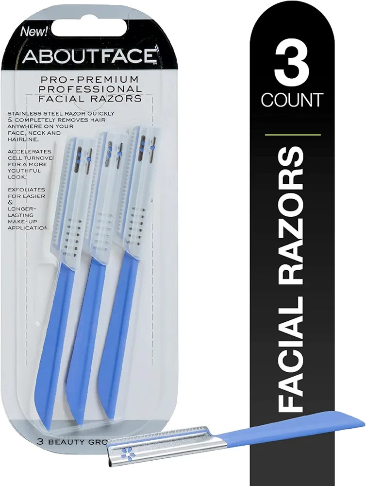 About Face Pro-Premium Facial Razors - 3 Beauty Groomers for Hair Removal, Ideal for Shaving, Exf... | Amazon (US)