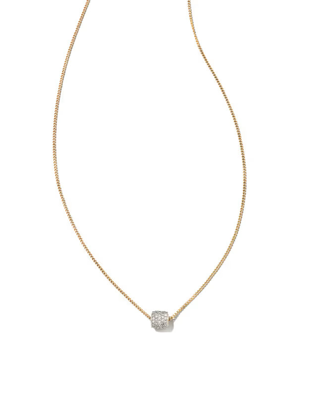 Stella 14k Yellow Gold Pendant Necklace in White Diamond | Kendra Scott