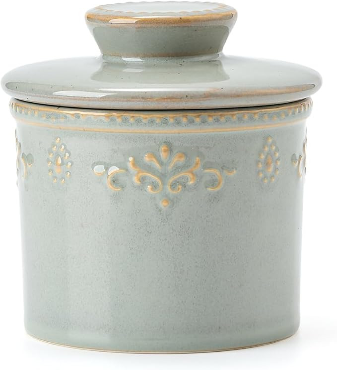 XELA Ceramic Butter Dish - French Butter Crock With Water Line - Keeps Your Butter Fresh and Spre... | Amazon (US)