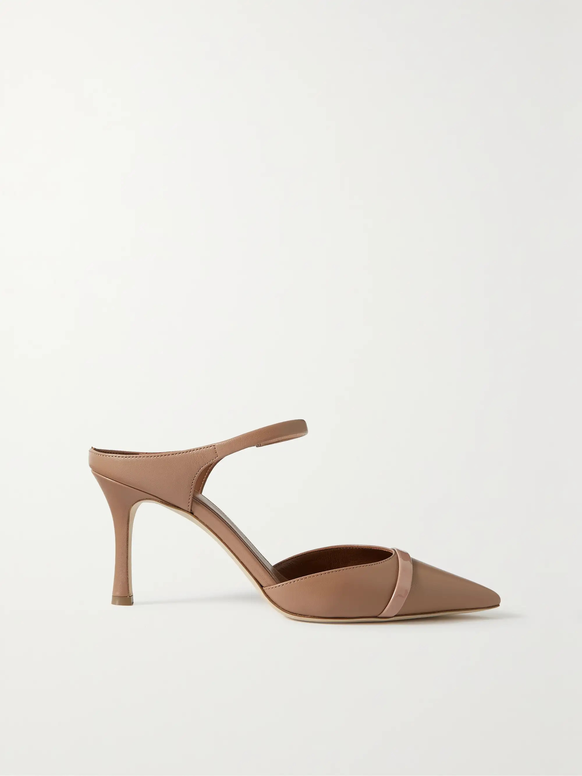 Uma 80 patent-trimmed leather mules | NET-A-PORTER (US)