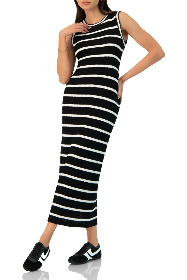 Sleeveless Striped Knit Long Dress (Women) | Nordstrom | Nordstrom