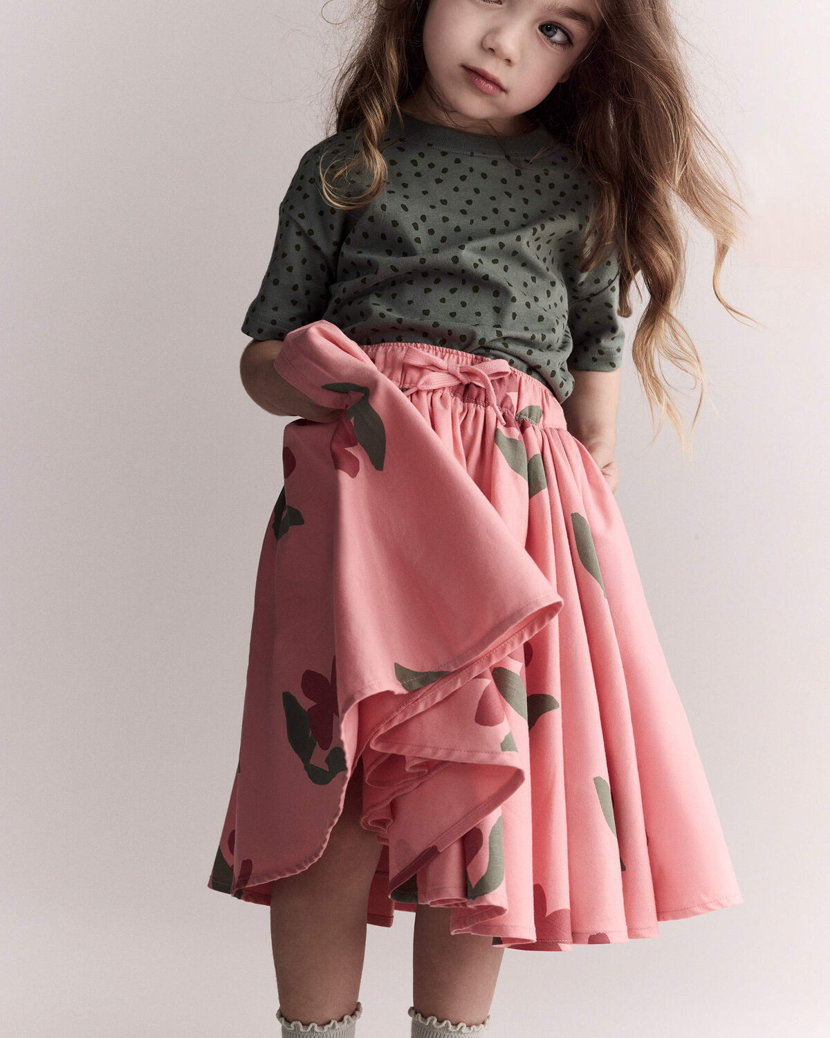 Toddler Girl Avenue Twirl™ Midi Skirt in Floral Print - Pink - Otter Avenue | Carter's | Carter's Inc