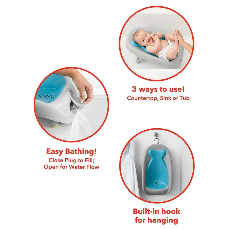 Skip Hop Baby Bath Tub, Moby Recline and Rinse | Walmart (US)