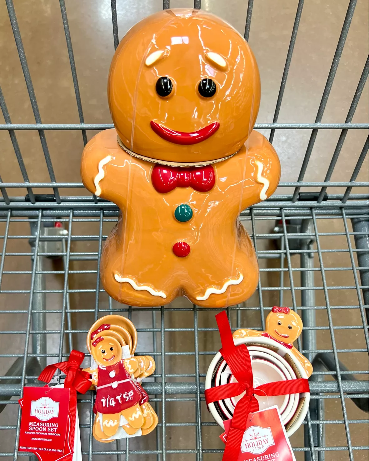 Holiday Time Ceramic Mini Gingerbread Man Loaf Pan, 5.75 Long