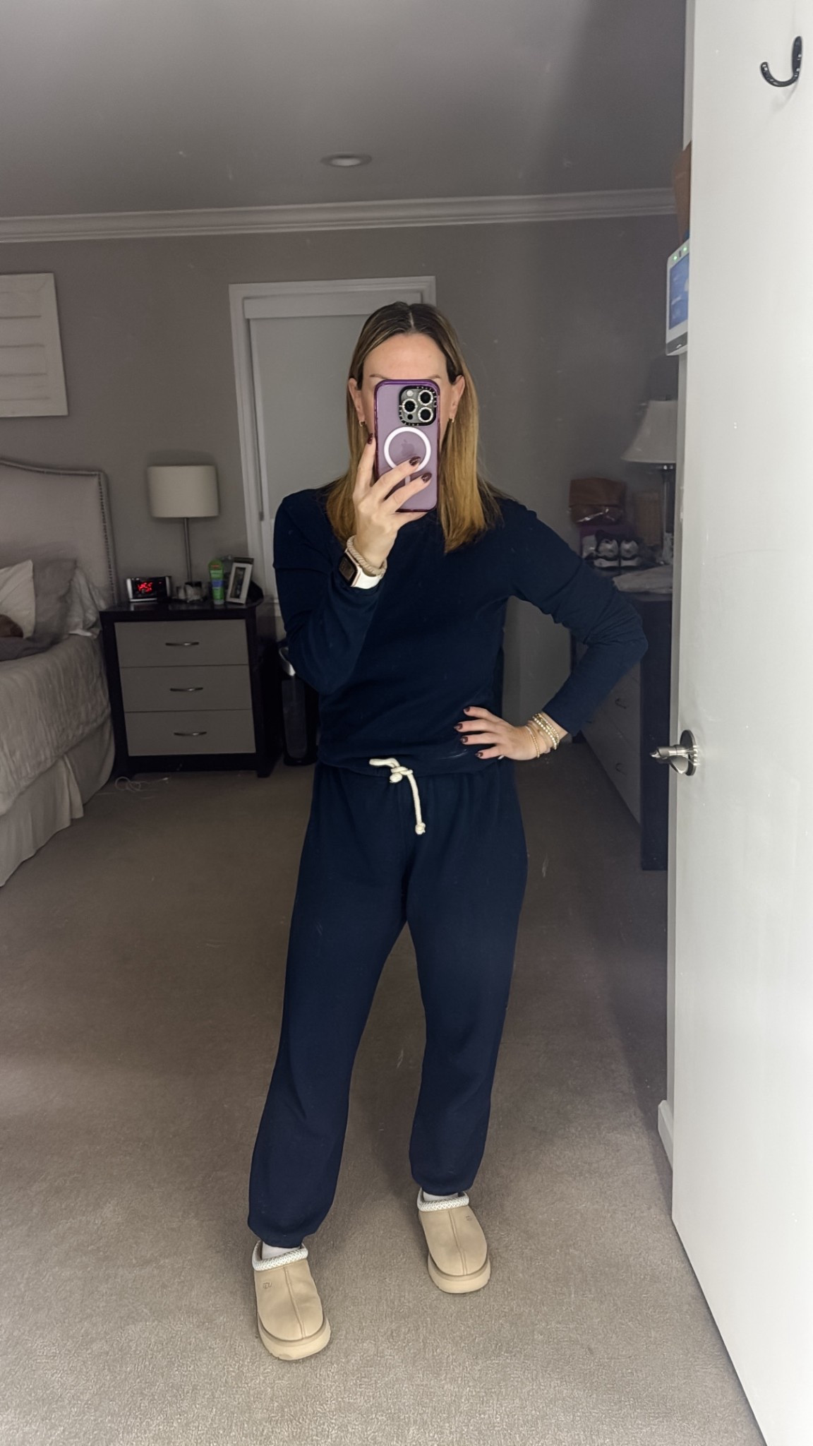 Cozy morning - Lululemon hold tight Henley with my perfectwhitetee navy Johnny sweatpants 
 

#LTKCyberWeek #LTKOver40
