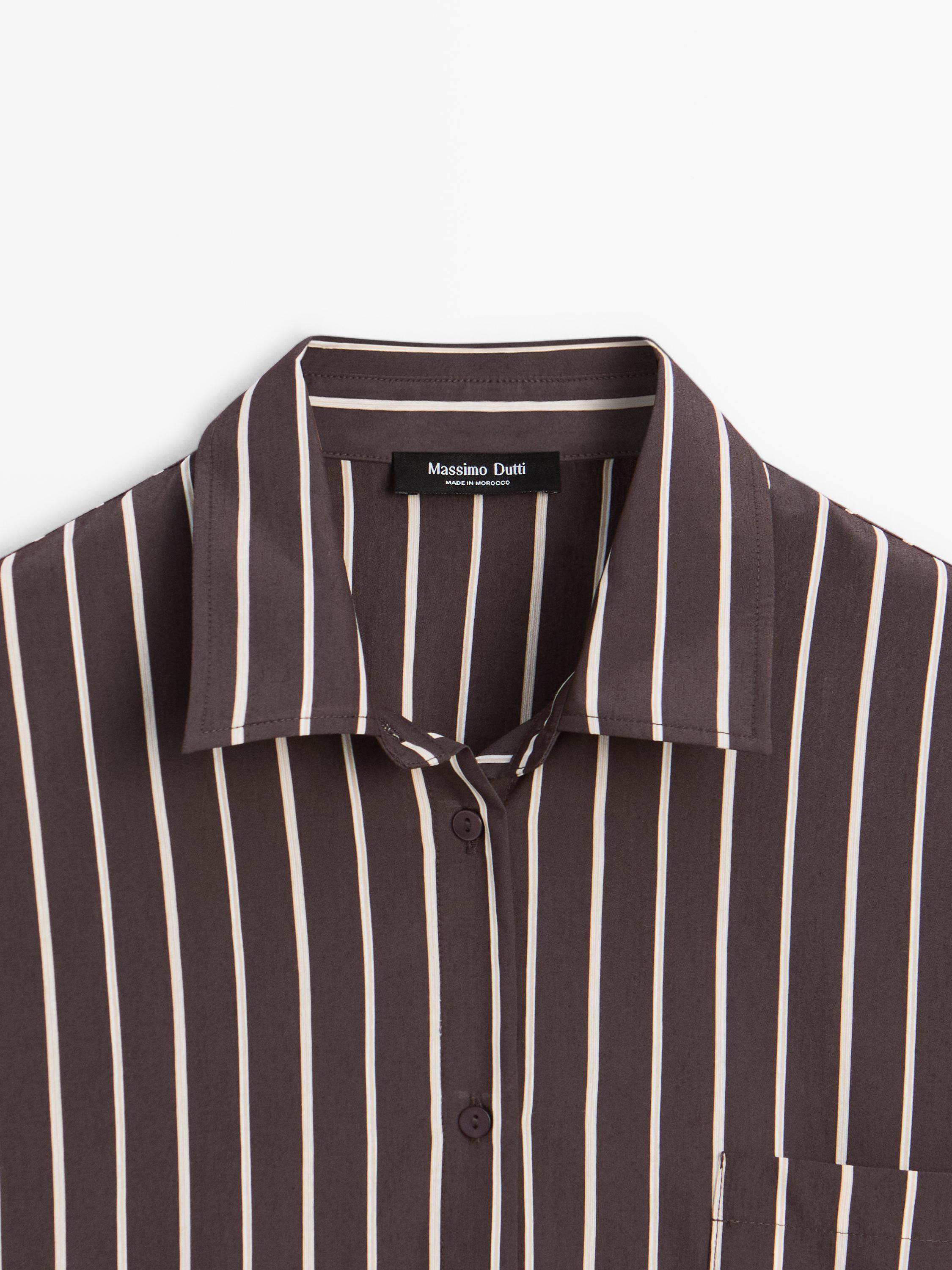 Loose-fitting striped shirt | Massimo Dutti UK